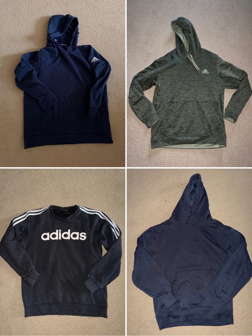 Navy, Black, Green Hooded Sweatshirt 4 Pack